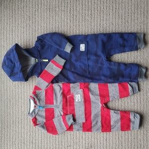 Set of 2 Carter's fleece long sleeve onesies, size 9m